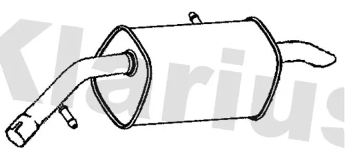 Rear Muffler Exhaust Silencer Back Box Fits Citroën Peugeot 208 C4 Cactus