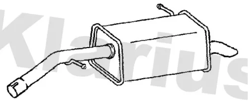 Rear Muffler Exhaust Silencer Back Box Fits Citroën Opel Peugeot Vauxhall 2008 208 C3 C3 Aircross C4 Cactus Crossland X / Crossland