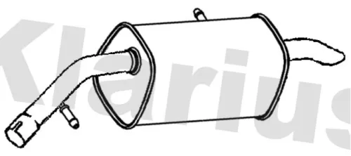 Rear Muffler Exhaust Silencer Back Box Fits Citroën Peugeot 2008 208 C3 Picasso