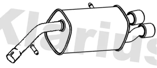 Rear Muffler Exhaust Silencer Back Box Fits Peugeot 208