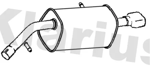 Rear Muffler Exhaust Silencer Back Box Fits Peugeot 208