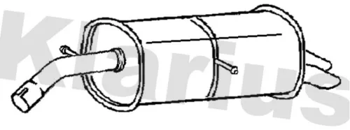 Rear Muffler Exhaust Silencer Back Box Fits Citroën Peugeot 308 C4