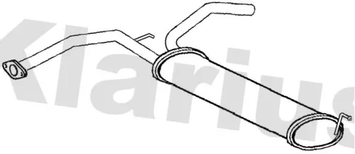 Rear Muffler Exhaust Silencer Back Box Fits Citroën Peugeot Toyota 108 Aygo C1