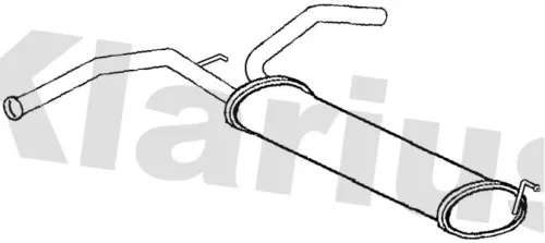 Rear Muffler Exhaust Silencer Back Box Fits Citroën Peugeot 108 C1