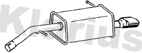 Rear Muffler Exhaust Silencer Back Box Fits Peugeot 208