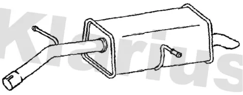 Rear Muffler Exhaust Silencer Back Box Fits Citroën Ds Peugeot 3008 C4 Ds 4 / Ds 4 Crossback Ds4