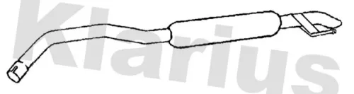 Rear Muffler Exhaust Silencer Back Box Fits Peugeot 308 Sw