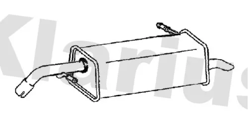 Rear Muffler Exhaust Silencer Back Box Fits Peugeot 207 207 Sw