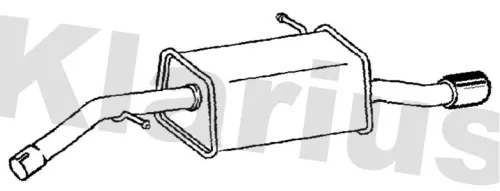 Rear Muffler Exhaust Silencer Back Box Fits Peugeot 208