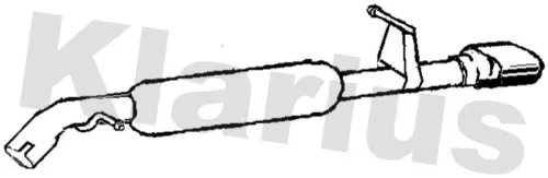 Rear Muffler Exhaust Silencer Back Box Fits Peugeot 208