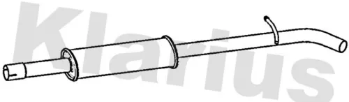 Exhaust Centre Muffler Middle Silencer Fits Renault Captur Clio