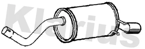 Rear Muffler Exhaust Silencer Back Box Fits Renault Clio