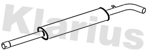 Exhaust Centre Muffler Middle Silencer Fits Renault Megane Megane Cc Scénic