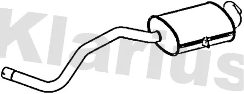 Rear Muffler Exhaust Silencer Back Box Fits Renault Megane Megane Cc Scénic