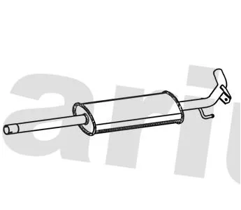 Exhaust Centre Muffler Middle Silencer Fits Renault Kangoo Kangoo / Grand Kangoo