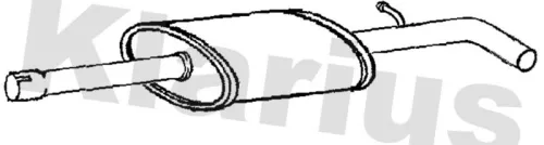 Exhaust Centre Muffler Middle Silencer Fits Renault Grand Scénic Megane Megane Cc Scénic