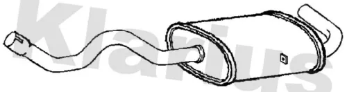 Rear Muffler Exhaust Silencer Back Box Fits Renault Megane Megane Cc Scénic