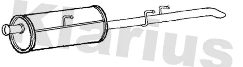 Rear Muffler Exhaust Silencer Back Box Fits Nissan Opel Renault Vauxhall Master Movano Nv400