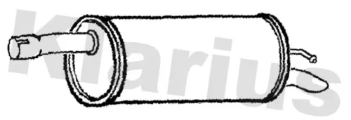 Rear Muffler Exhaust Silencer Back Box Fits Dacia Logan Logan Mcv