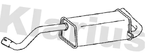 Rear Muffler Exhaust Silencer Back Box Fits Renault Clio