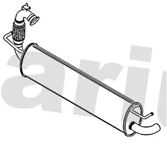 Rear Muffler Exhaust Silencer Back Box Fits Renault Smart Forfour Fortwo Twingo