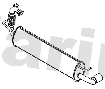 Rear Muffler Exhaust Silencer Back Box Fits Renault Twingo