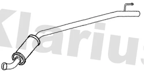 Exhaust Centre Muffler Middle Silencer Fits Renault Trafic Ii