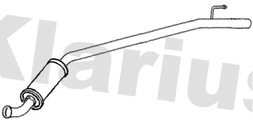 Exhaust Centre Muffler Middle Silencer Fits Renault Trafic Ii