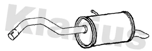 Rear Muffler Exhaust Silencer Back Box Fits Mahindra Renault Kangoo Kangoo / Grand Kangoo Kangoo Be Bop Scorpio