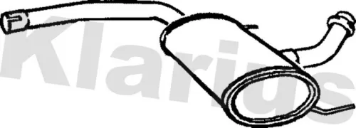 Exhaust Centre Muffler Middle Silencer Fits Renault Laguna