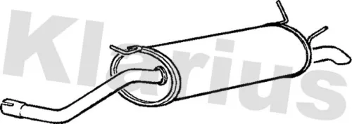 Rear Muffler Exhaust Silencer Back Box Fits Renault Megane Scénic