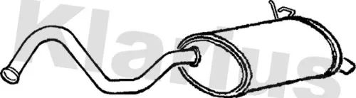 KLARIUS KLARIUS RN654P Rear Muffler Exhaust Silencer Back Box Fits Renault Laguna 