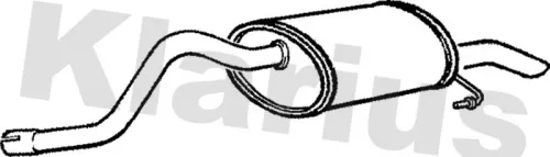 Rear Muffler Exhaust Silencer Back Box Fits Renault Clio