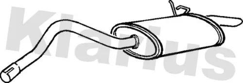 Rear Muffler Exhaust Silencer Back Box Fits Renault Kangoo