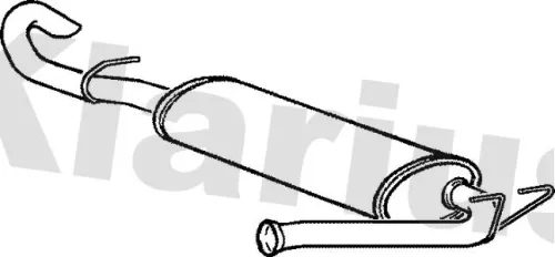 Rear Muffler Exhaust Silencer Back Box Fits Renault Vauxhall Master Movano