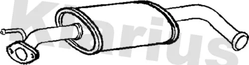 Exhaust Centre Muffler Middle Silencer Fits Renault Trafic