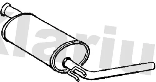 Rear Muffler Exhaust Silencer Back Box Fits Renault Trafic