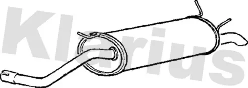 KLARIUS KLARIUS RN818A Rear Muffler Exhaust Silencer Back Box Fits Renault Megane Scénic 