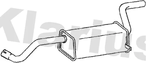 Rear Muffler Exhaust Silencer Back Box Fits Renault Megane Scénic