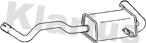 Rear Muffler Exhaust Silencer Back Box Fits Renault Megane Scénic