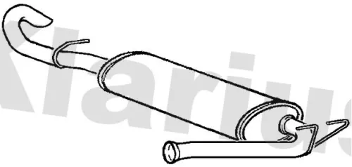 Rear Muffler Exhaust Silencer Back Box Fits Nissan Opel Renault Vauxhall Interstar Master Movano