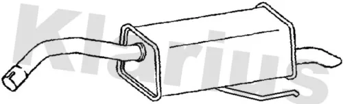 Rear Muffler Exhaust Silencer Back Box Fits Renault Clio