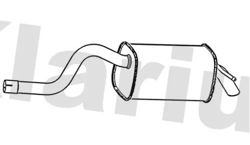 Rear Muffler Exhaust Silencer Back Box Fits Renault Twingo Wind