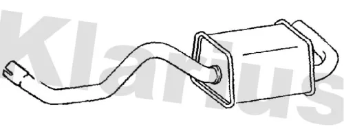 Rear Muffler Exhaust Silencer Back Box Fits Renault Megane Scénic