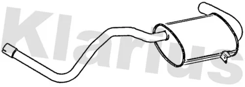 Rear Muffler Exhaust Silencer Back Box Fits Renault Grand Scénic Megane Megane Cc Scénic