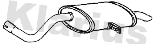 Rear Muffler Exhaust Silencer Back Box Fits Renault Grand Scénic