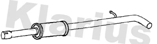 Exhaust Centre Muffler Middle Silencer Fits Renault Clio