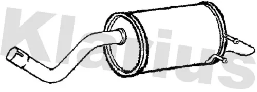 Rear Muffler Exhaust Silencer Back Box Fits Renault Clio