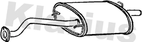 Rear Muffler Exhaust Silencer Back Box Fits Honda Rover 200 Concerto