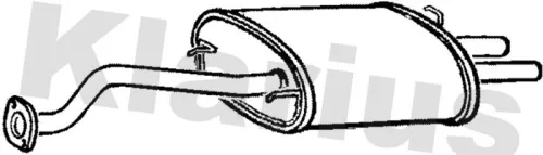 KLARIUS KLARIUS RR202X Rear Muffler Exhaust Silencer Back Box Fits Honda Rover 200 Concerto 